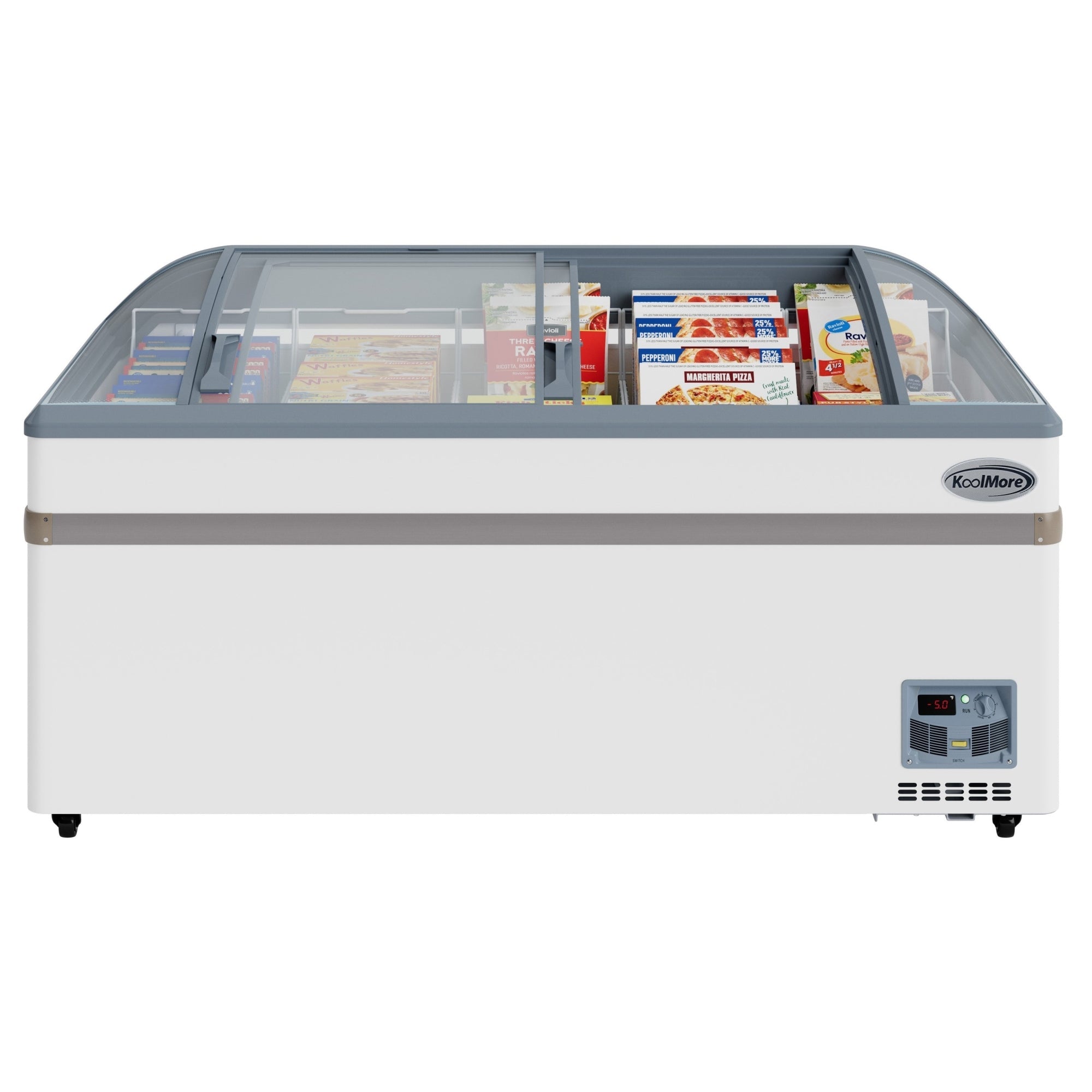 65 Inch Manual Defrost Island Chest Freezer in White, 16 cu. ft.