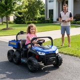 Costway 24V Kids 2-Seater 4WD Ride-On Dump Truck Electric Dump Bed 17438422 New