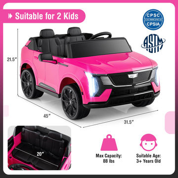 Costway 24V 2-Seater Licensed Cadillac Ride-On Truck w/ Remote Control 42276038 New