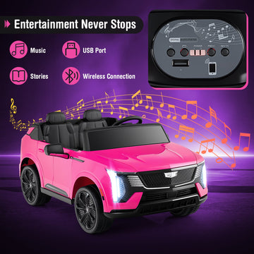 Costway 24V 2-Seater Licensed Cadillac Ride-On Truck w/ Remote Control 42276038 New