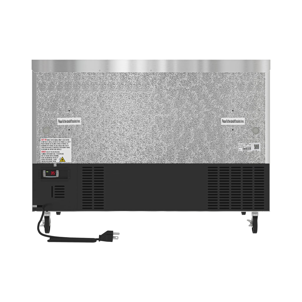 48 in. Two Door Commercial Undercounter Refrigerator in Stainless-Steel 11 cu. ft.