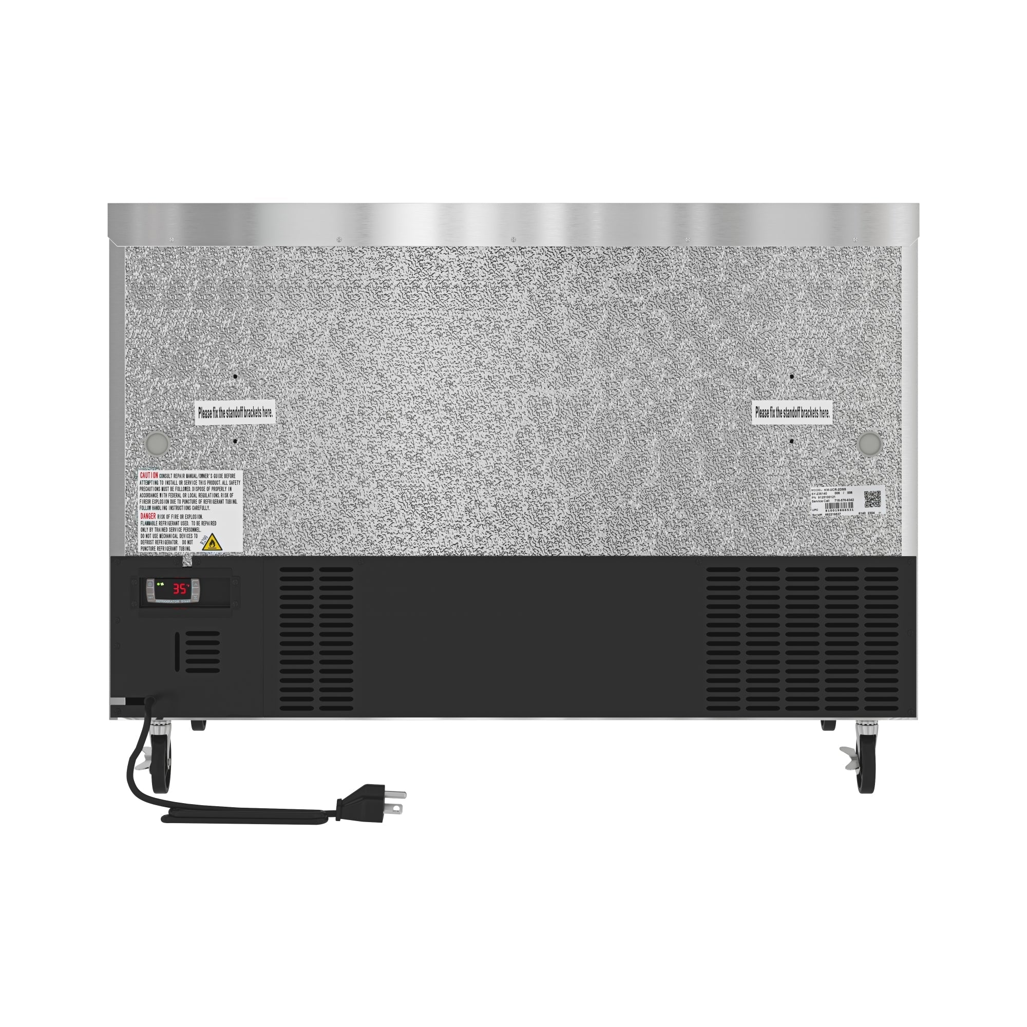 48 in. Two Door Commercial Undercounter Refrigerator in Stainless-Steel 11 cu. ft.