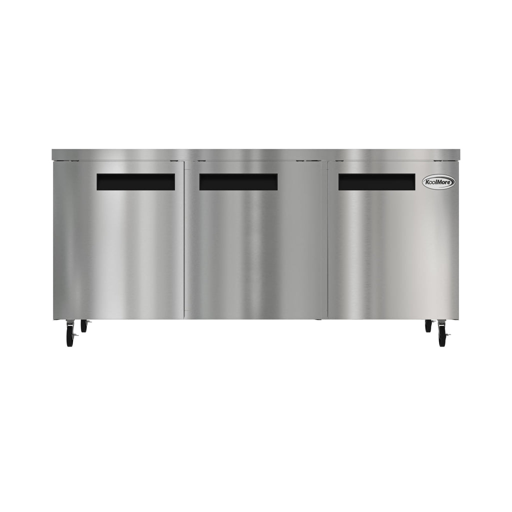 72 in. Three Door Commercial Undercounter Refrigerator 18 cu. ft.