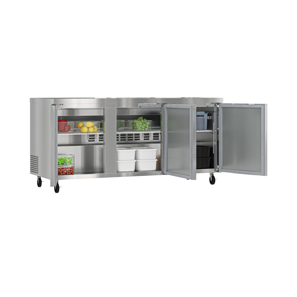 72 in. Three Door Commercial Undercounter Refrigerator 18 cu. ft.