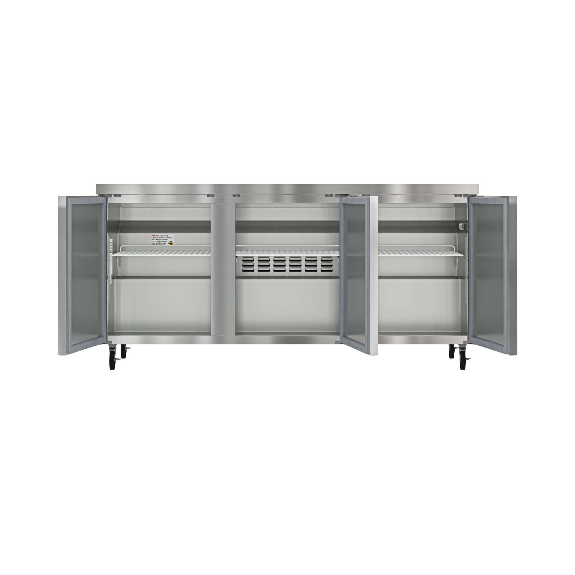 72 in. Three Door Commercial Undercounter Refrigerator 18 cu. ft.