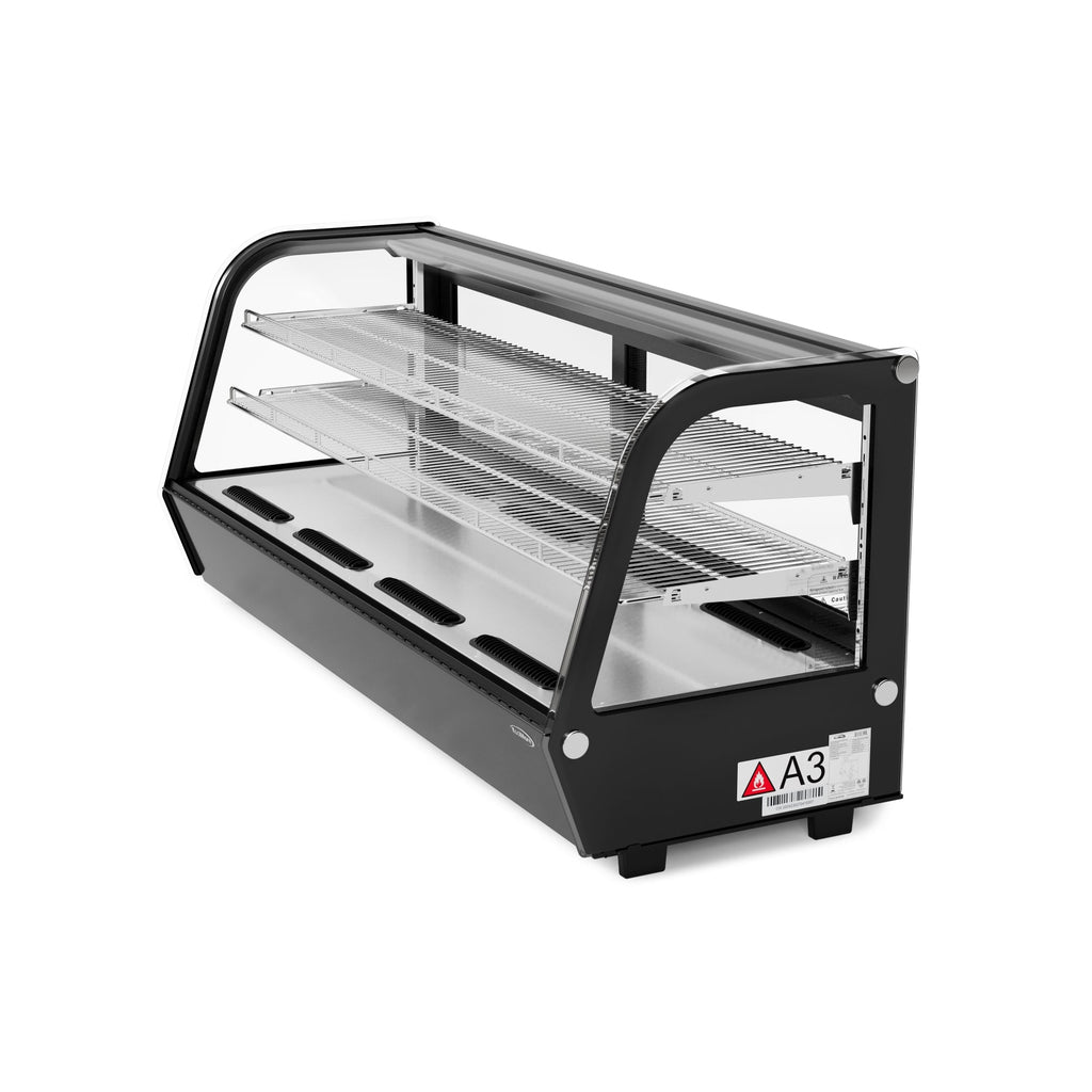 60 in. Countertop Bakery Display Refrigerator in Black, 8 cu. ft.