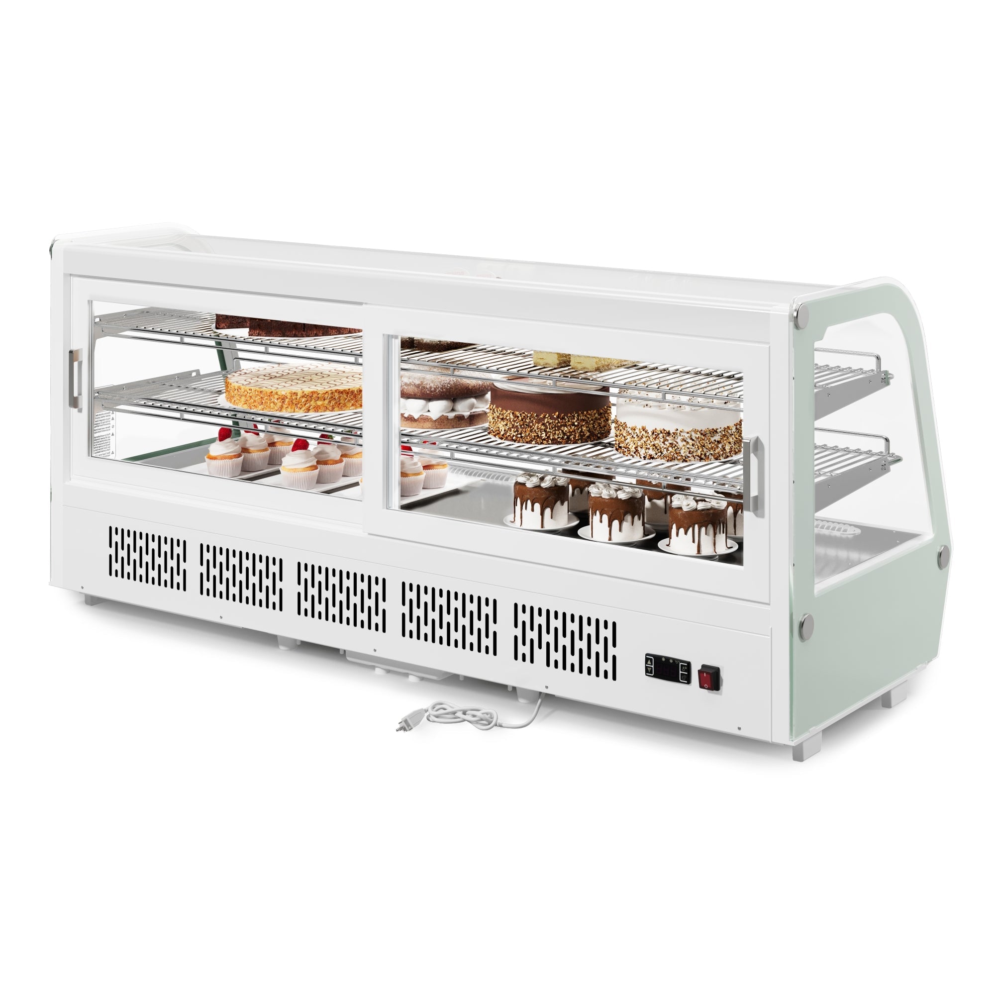 60 in. Countertop Bakery Display Refrigerator in White, 8 cu. ft.