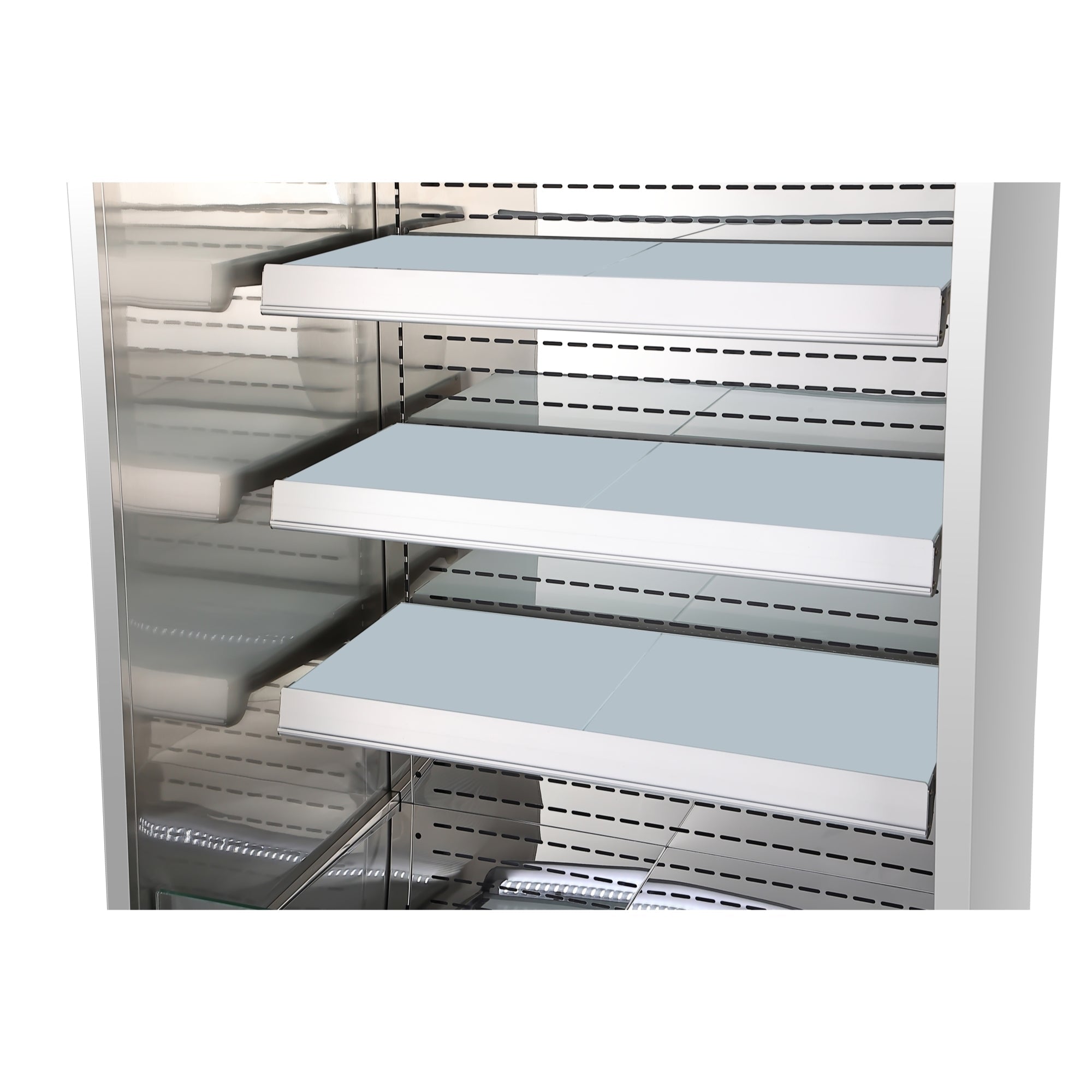 35.3 in. Open-Air Merchandiser Grab and Go Refrigerator, 18 cu. ft. in Stainless Steel - Wrap