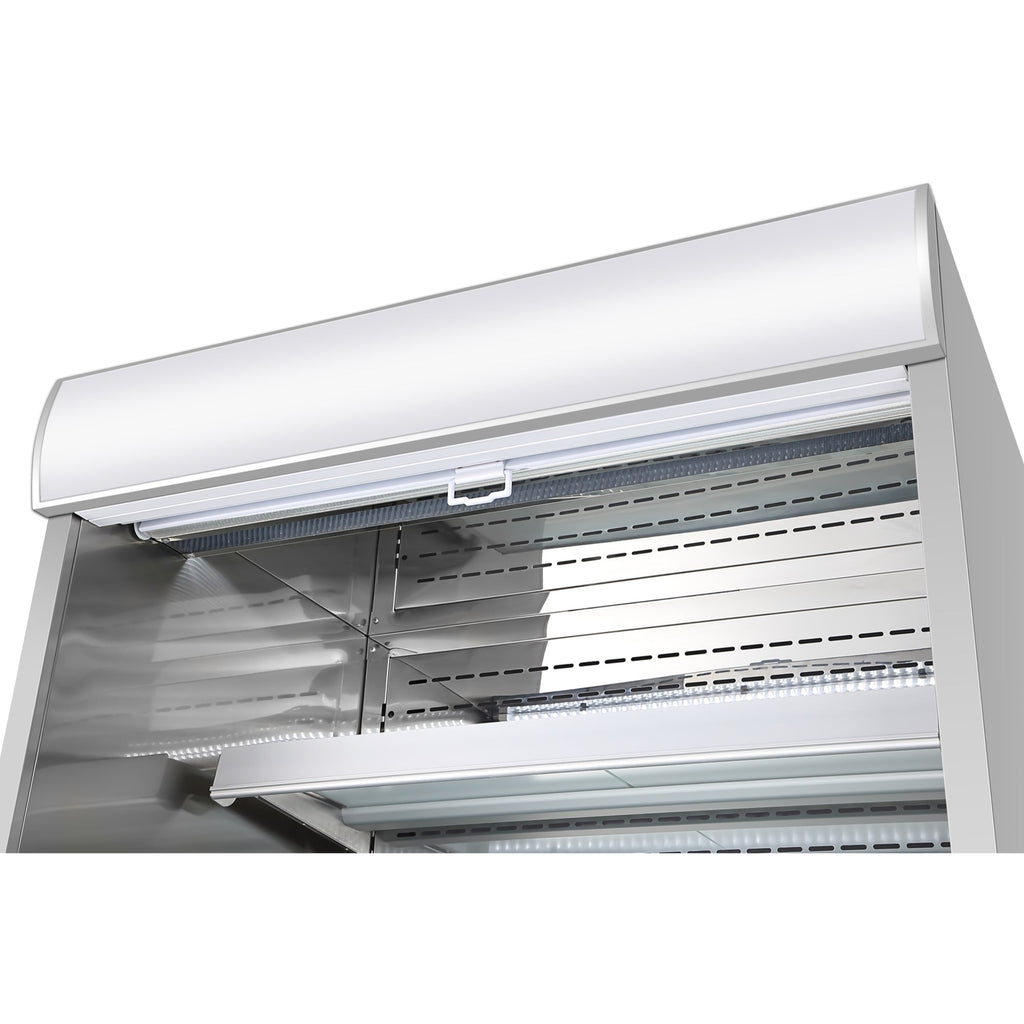 35.3 in. Open-Air Merchandiser Grab and Go Refrigerator, 18 cu. ft. in Stainless Steel - Wrap