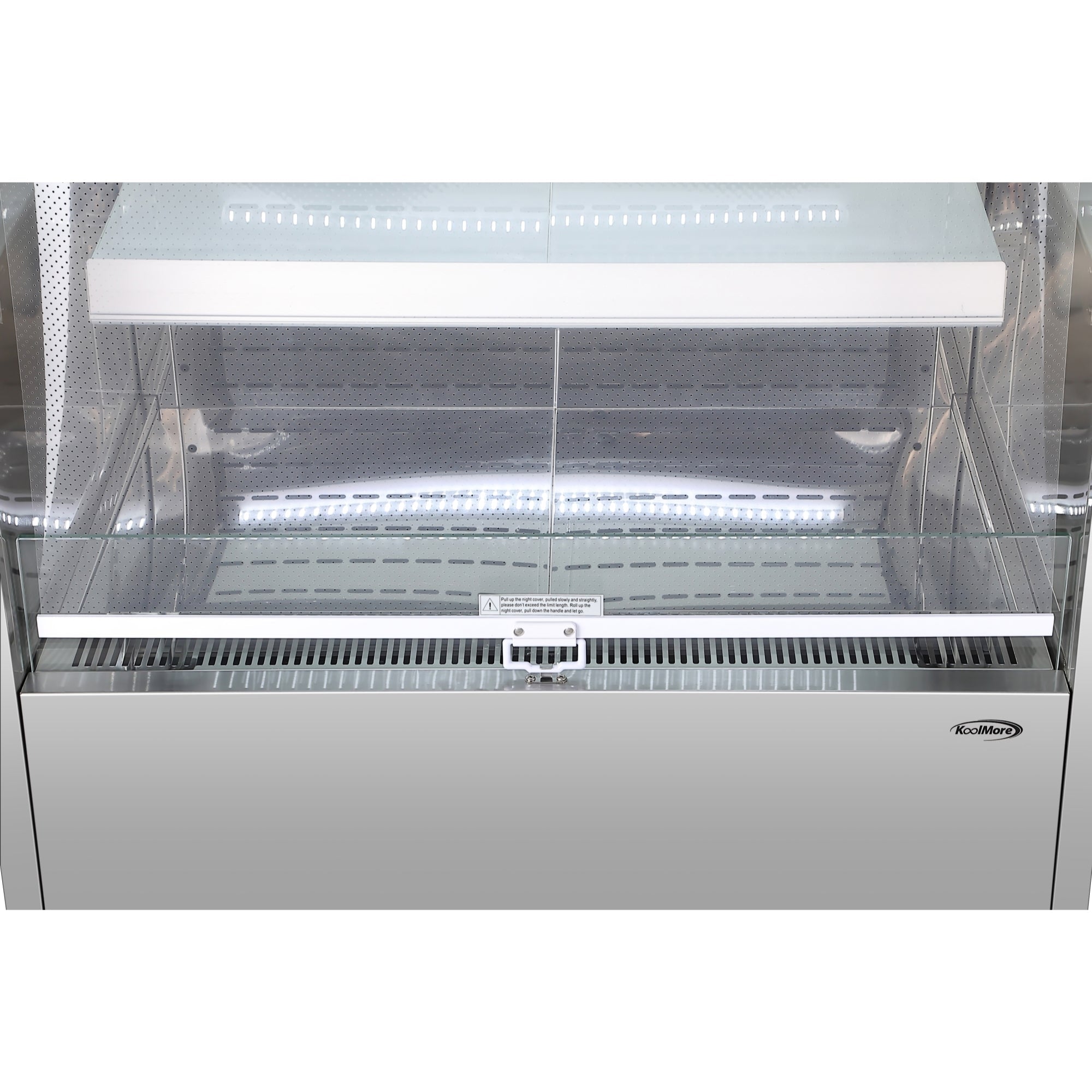 35.3 in. Open-Air Merchandiser Grab and Go Refrigerator, 18 cu. ft. in Stainless Steel - Wrap