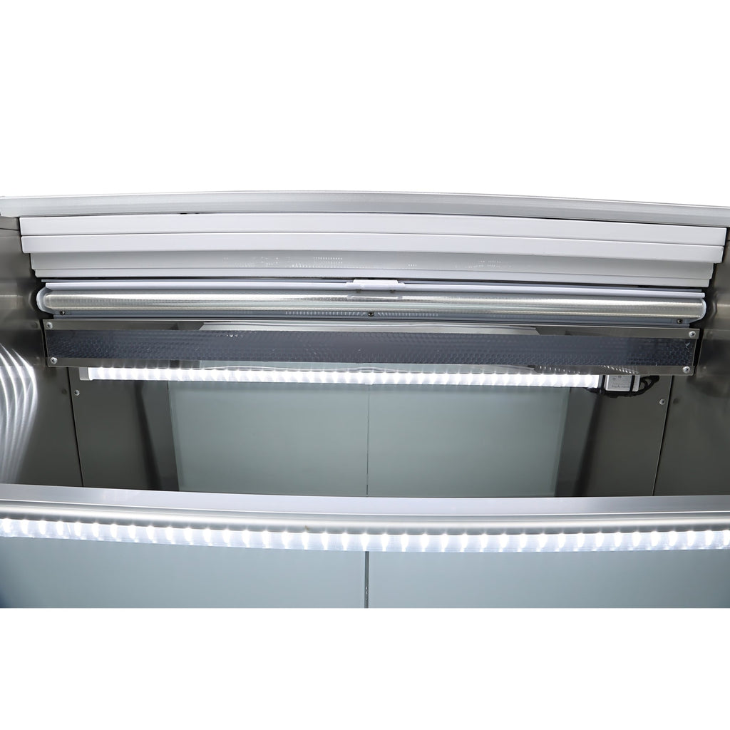 35.3 in. Open-Air Merchandiser Grab and Go Refrigerator, 18 cu. ft. in Stainless Steel