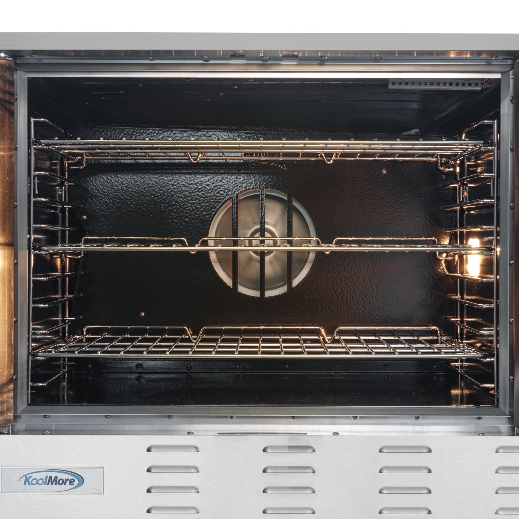 38 in. Full Size Single Deck Commercial Natural Gas Convection Oven 54,000 BTU With Casters