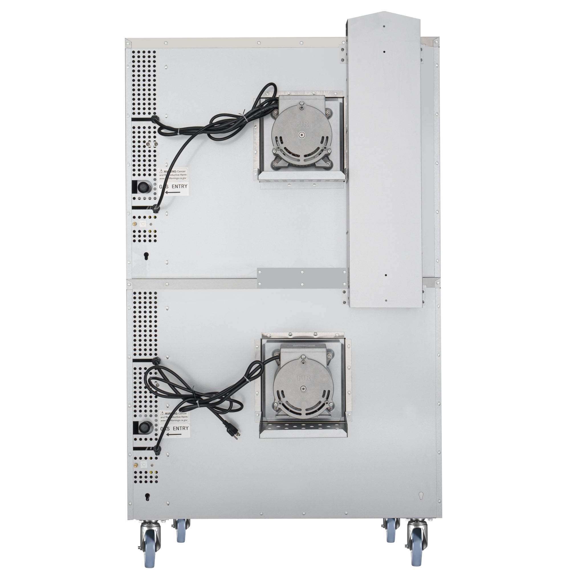 38 in. Full Size Double Commercial Natural Gas Convection Oven 108,000 BTU Total with stacking And Casters
