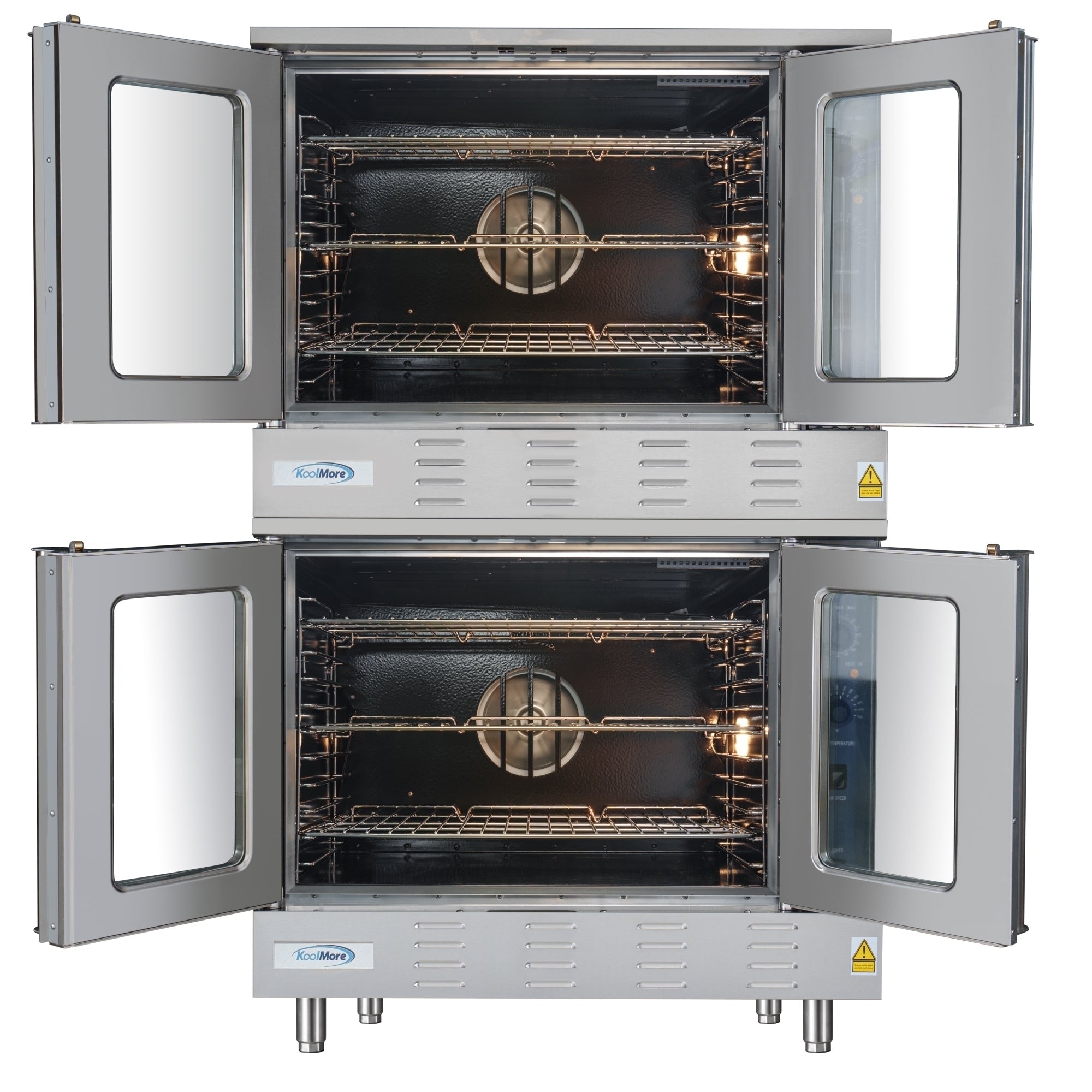 38 in. Full Size Double Commercial LP Convection Oven 108,000 BTU Total With Stacking Kit