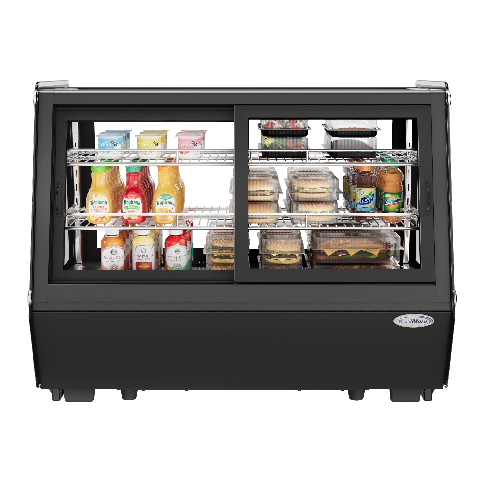 35 in. Self-Service Countertop Display Refrigerator in Black