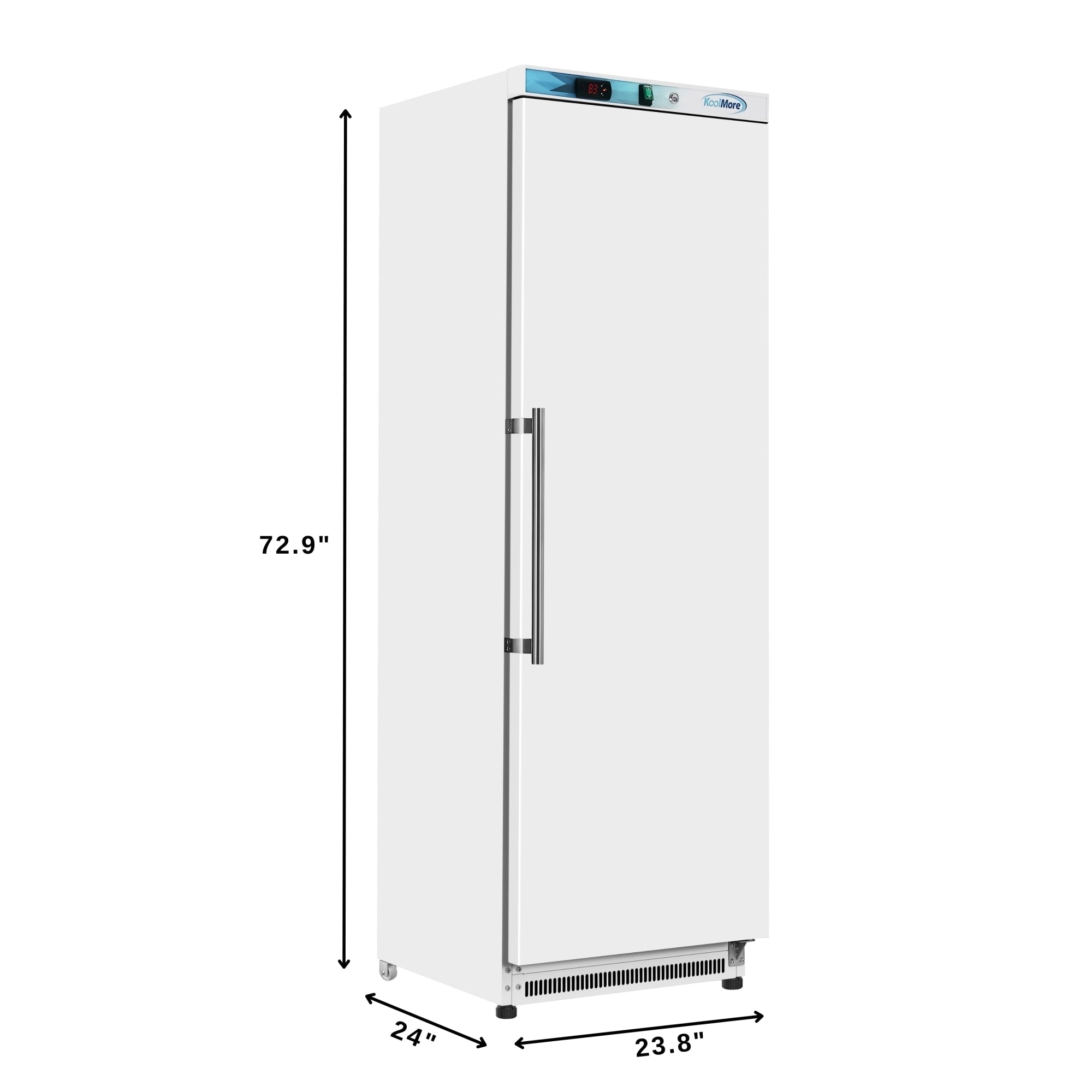 12 Cu. ft. Commercial Reach-in Refrigerator in White with Manual Defrost