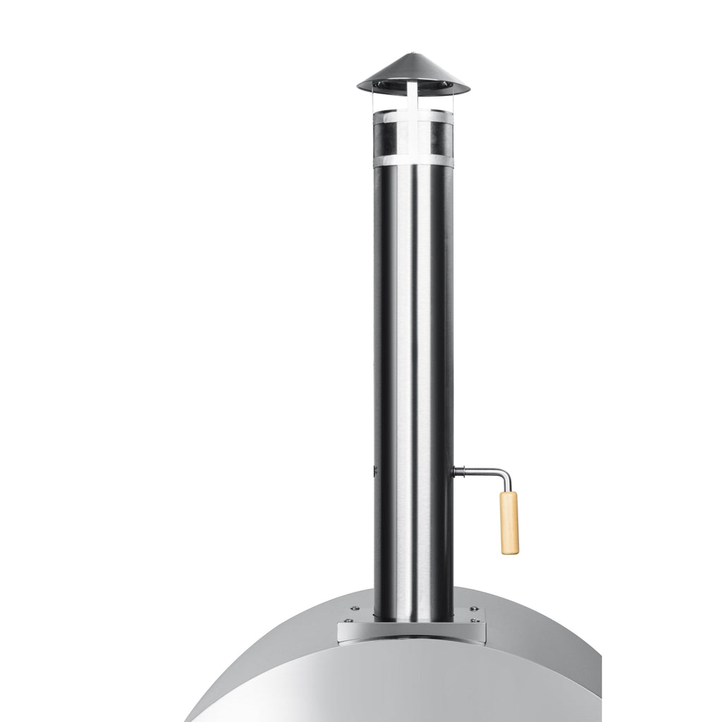 32 in. Outdoor Propane and Wood Fired Pizza Oven in Stainless-Steel (KM-OKS-DFPO)
