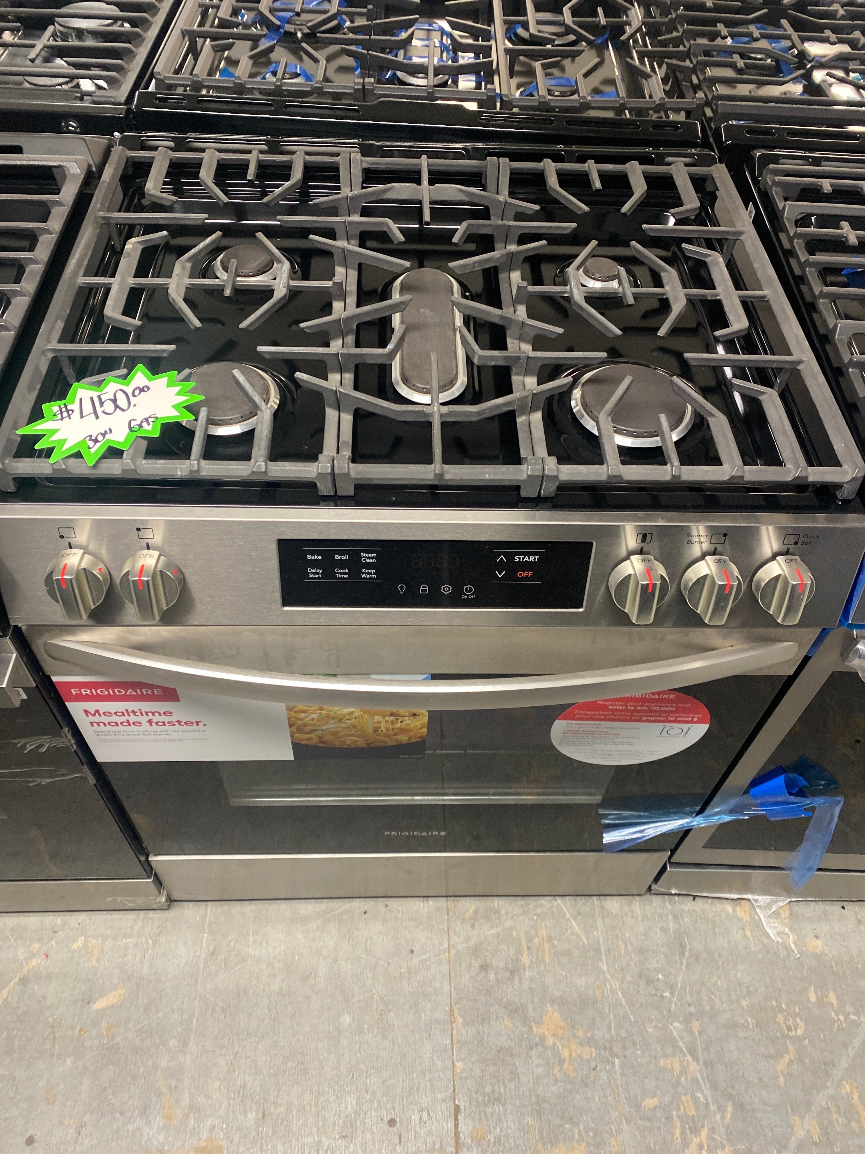 Frigidaire 5-Burner Natural Gas Slide-In Range