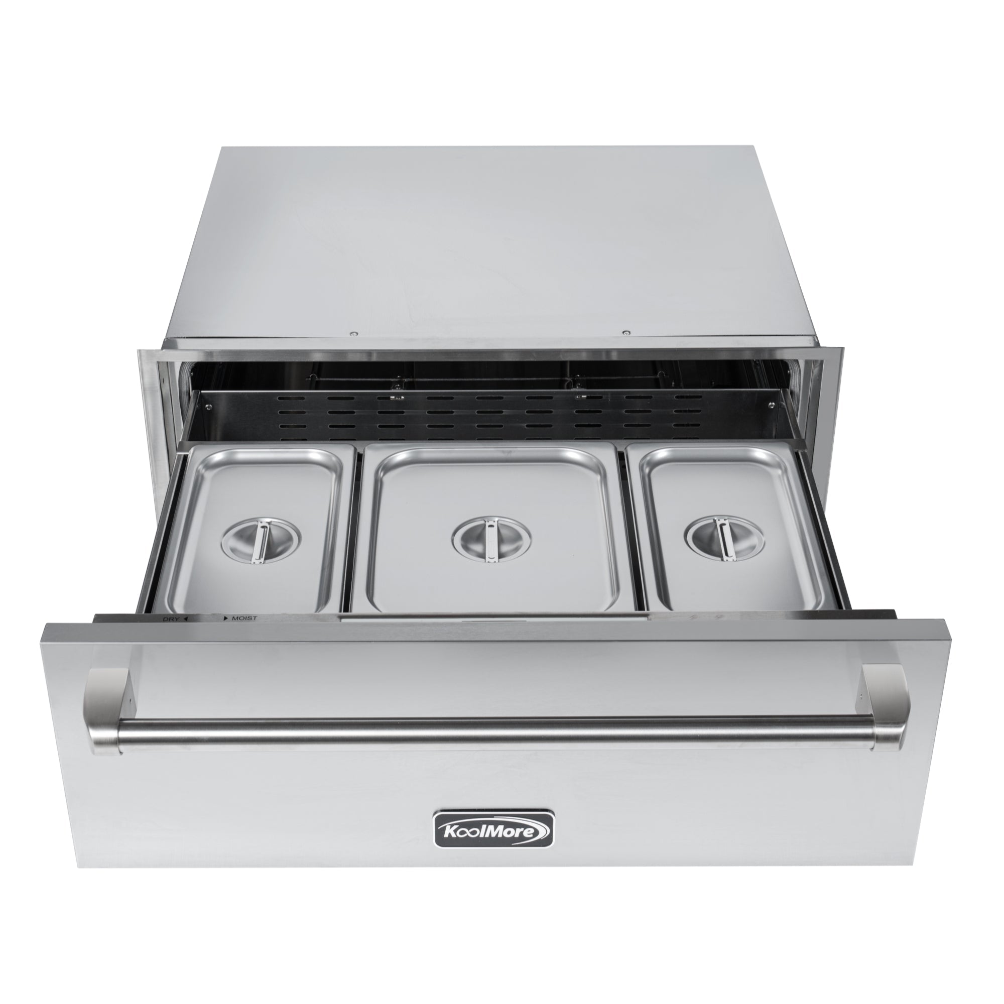 30 in. Warming Drawer with Three Compartments in Stainless-Steel