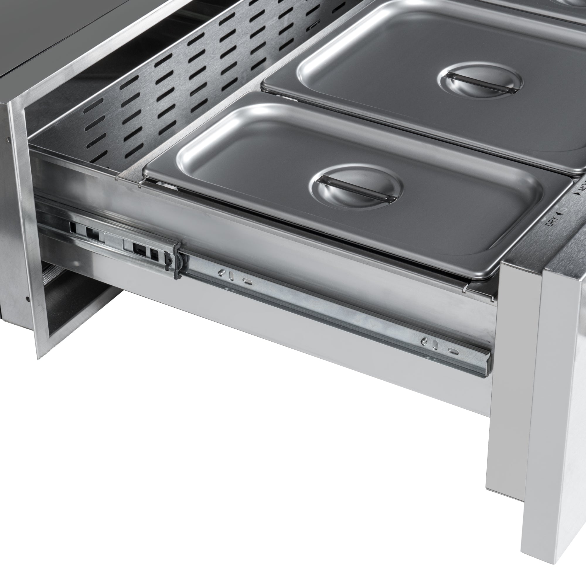 30 in. Warming Drawer with Three Compartments in Stainless-Steel