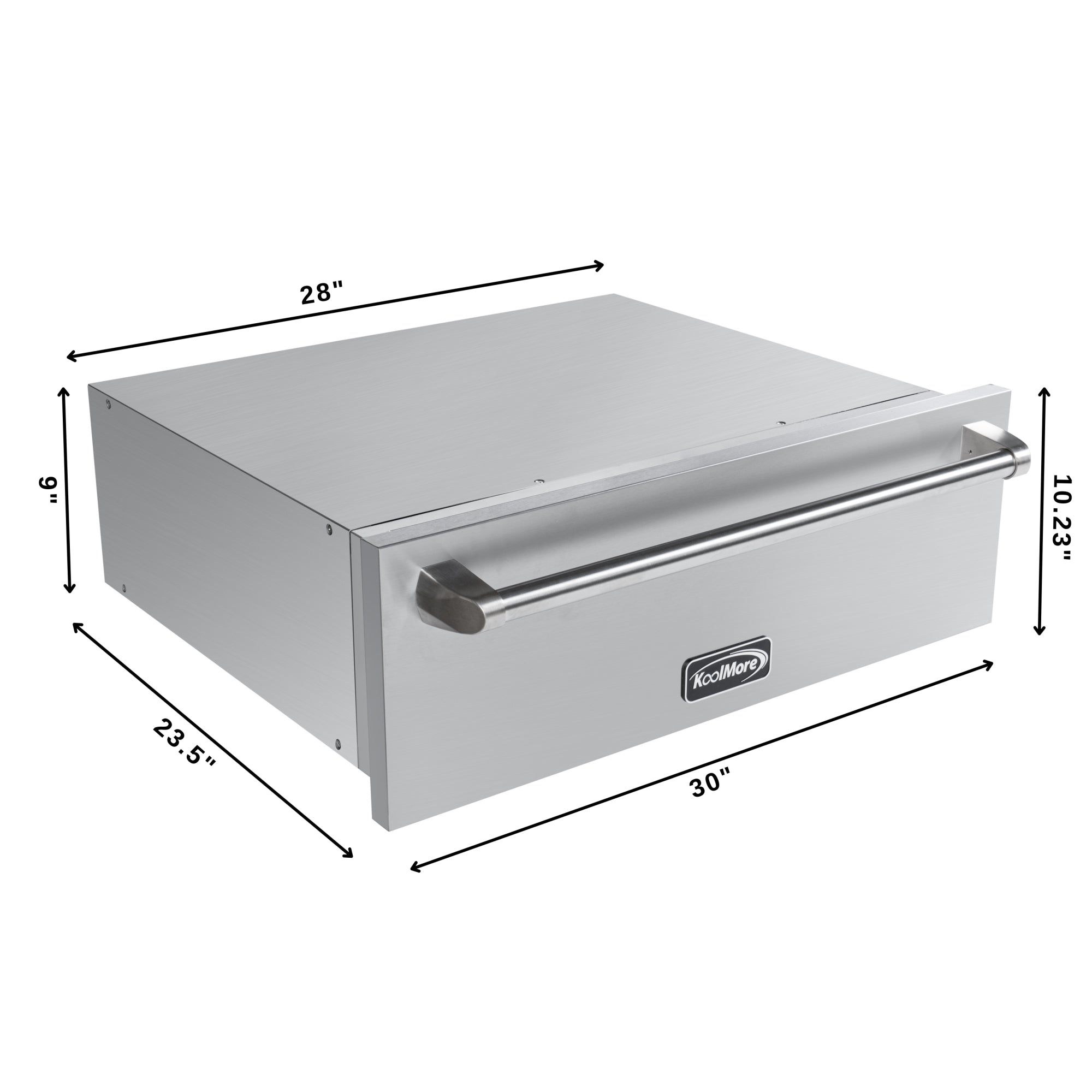 30 in. Warming Drawer with Three Compartments in Stainless-Steel