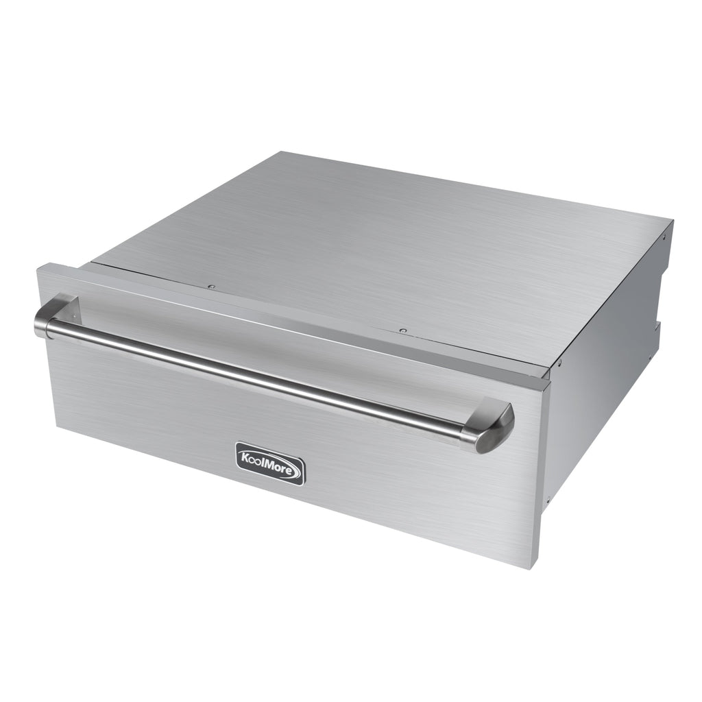 30 in. Warming Drawer with Three Compartments in Stainless-Steel