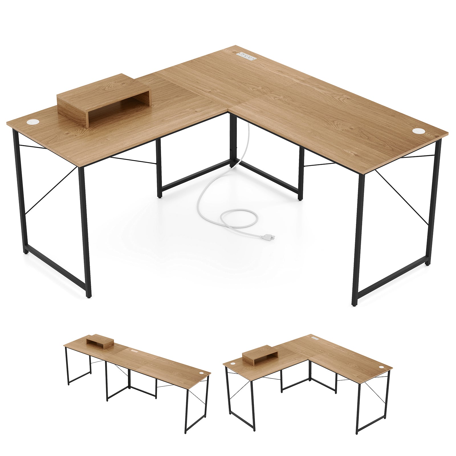 Costway 6-in-1 Ergo Comfort Smart Home Office Storage Bundle 78233891 New
