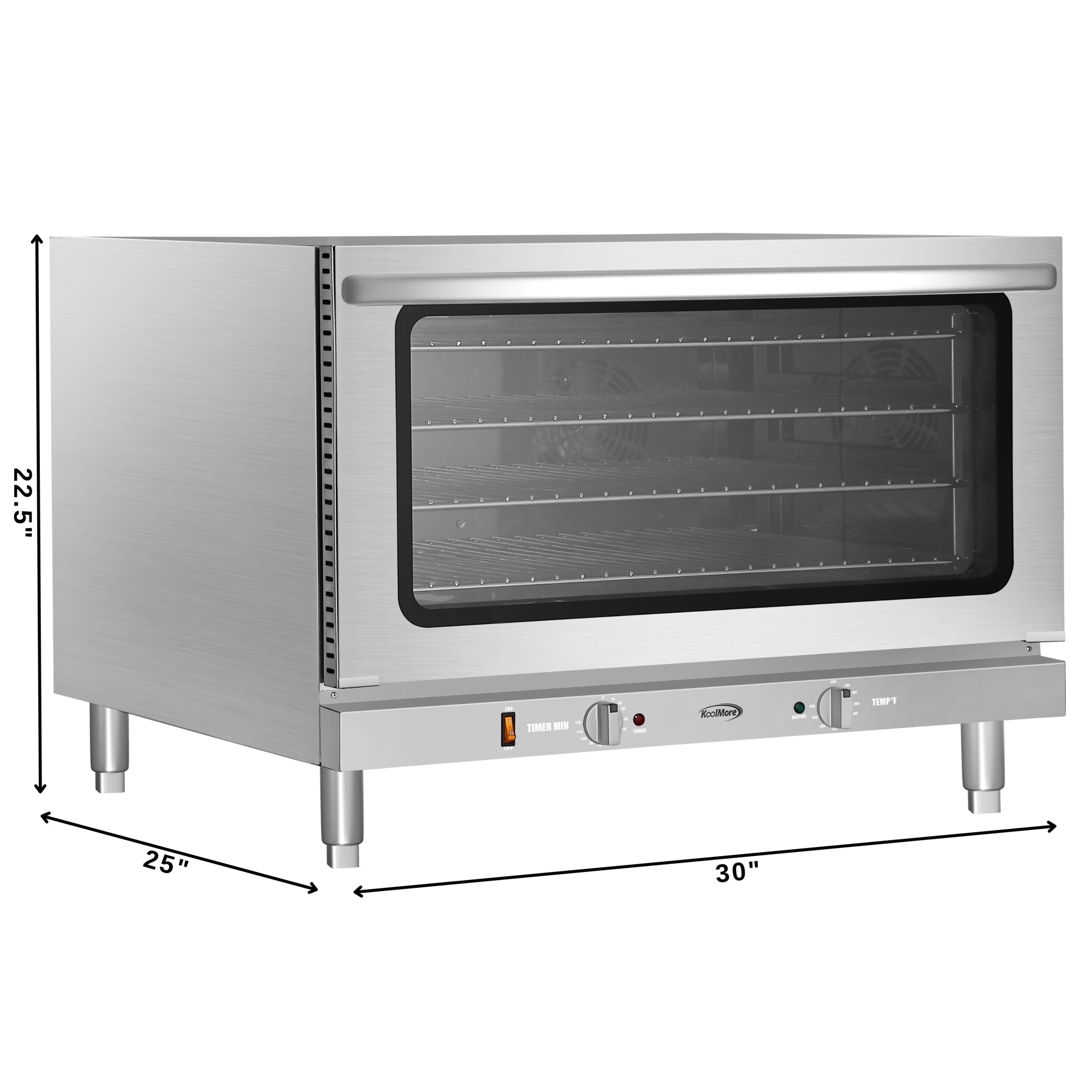 32 in. Countertop Convection Oven, Holds Full Size Pans, 4 Racks and 3500W of Power, 240V in Stainless-Steel