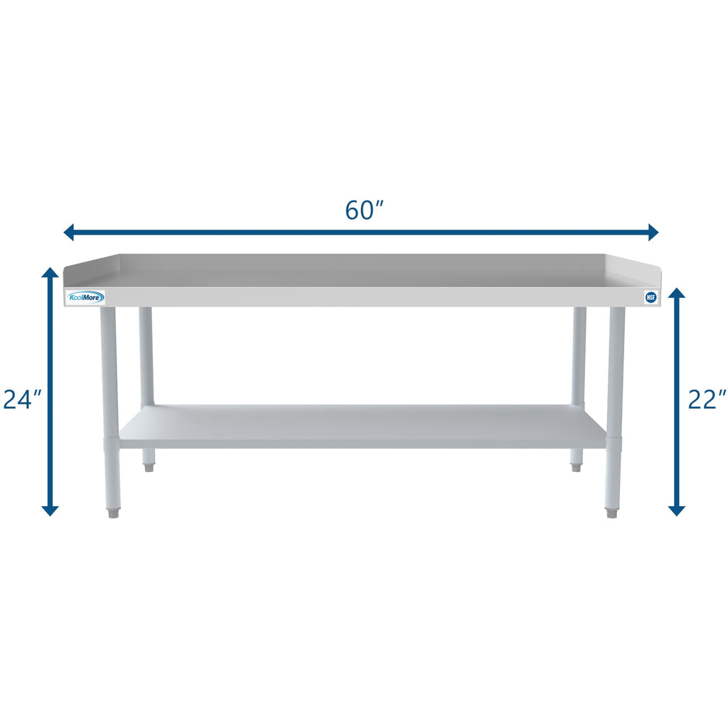 30" x  60" 16-Gauge Stainless Steel Equipment Stand with Galvanized Undershelf