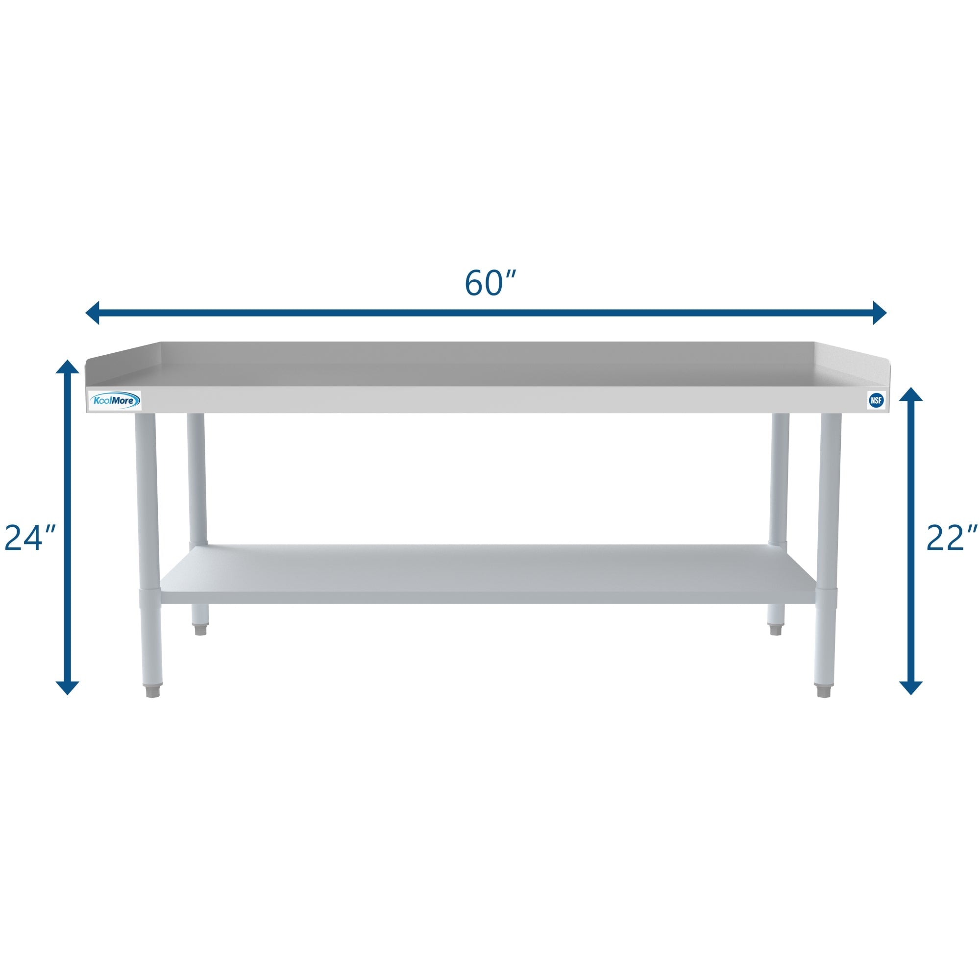 30" x  60" 16-Gauge Stainless Steel Equipment Stand with Galvanized Undershelf