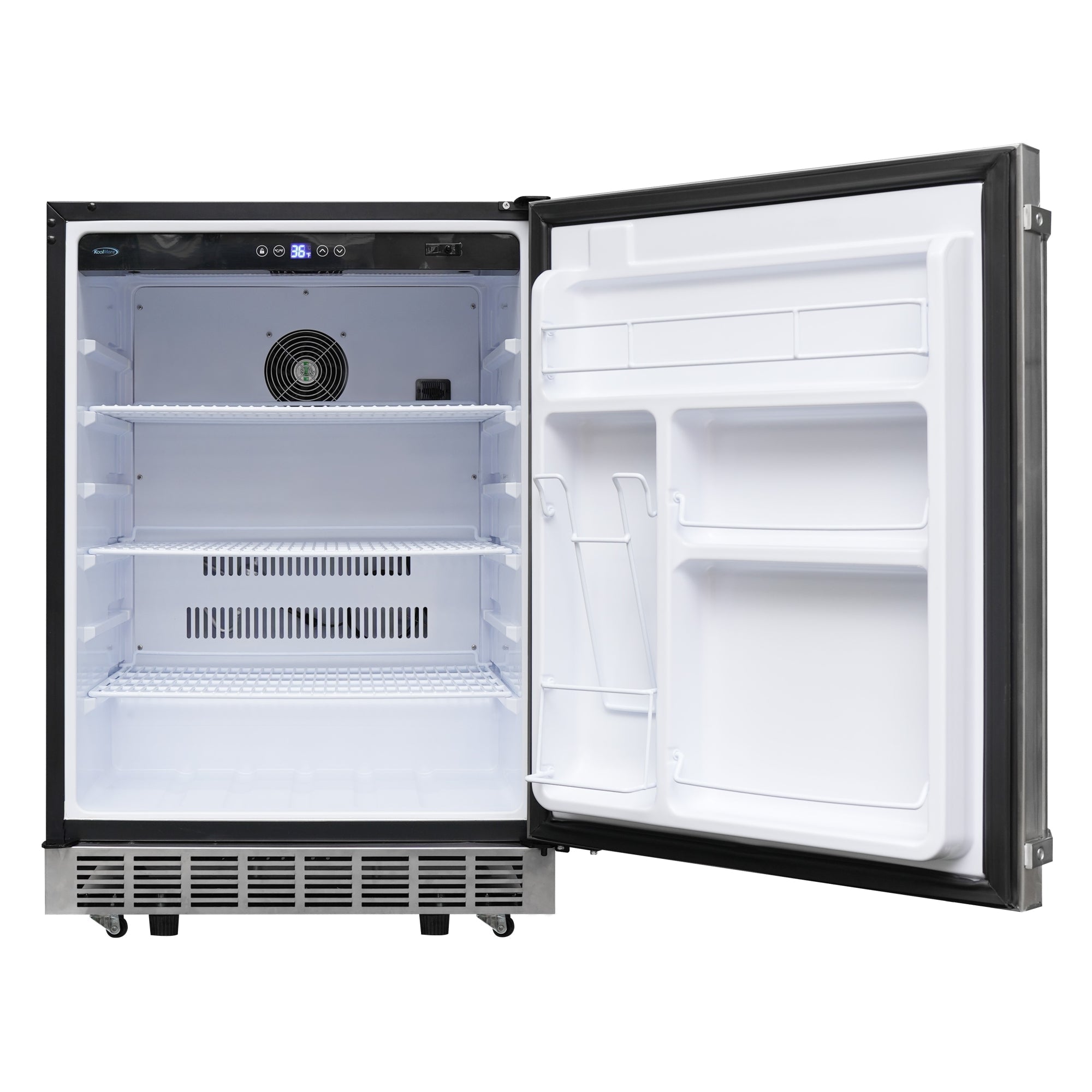 24 in. Outdoor Kitchen Stainless Steel Refrigerator 5.5 cu. ft. Capacity with Automatic defrost, Blue LED Lighting and IPX4 Rating, CSA Listed