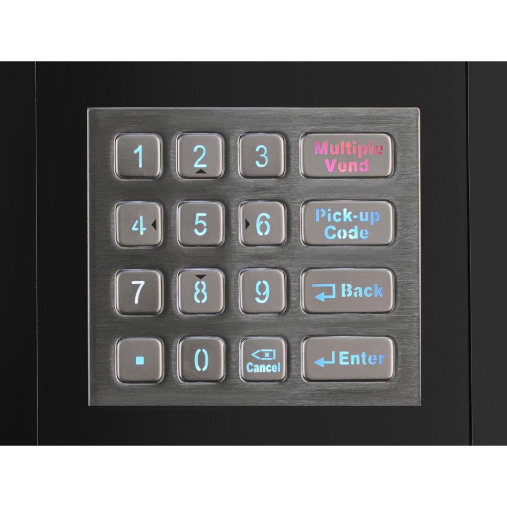 Refrigerated Snack and Drink Vending Machine with 36 Slots Featuring a Credit Card Reader and Coin/Bill Acceptor in Black