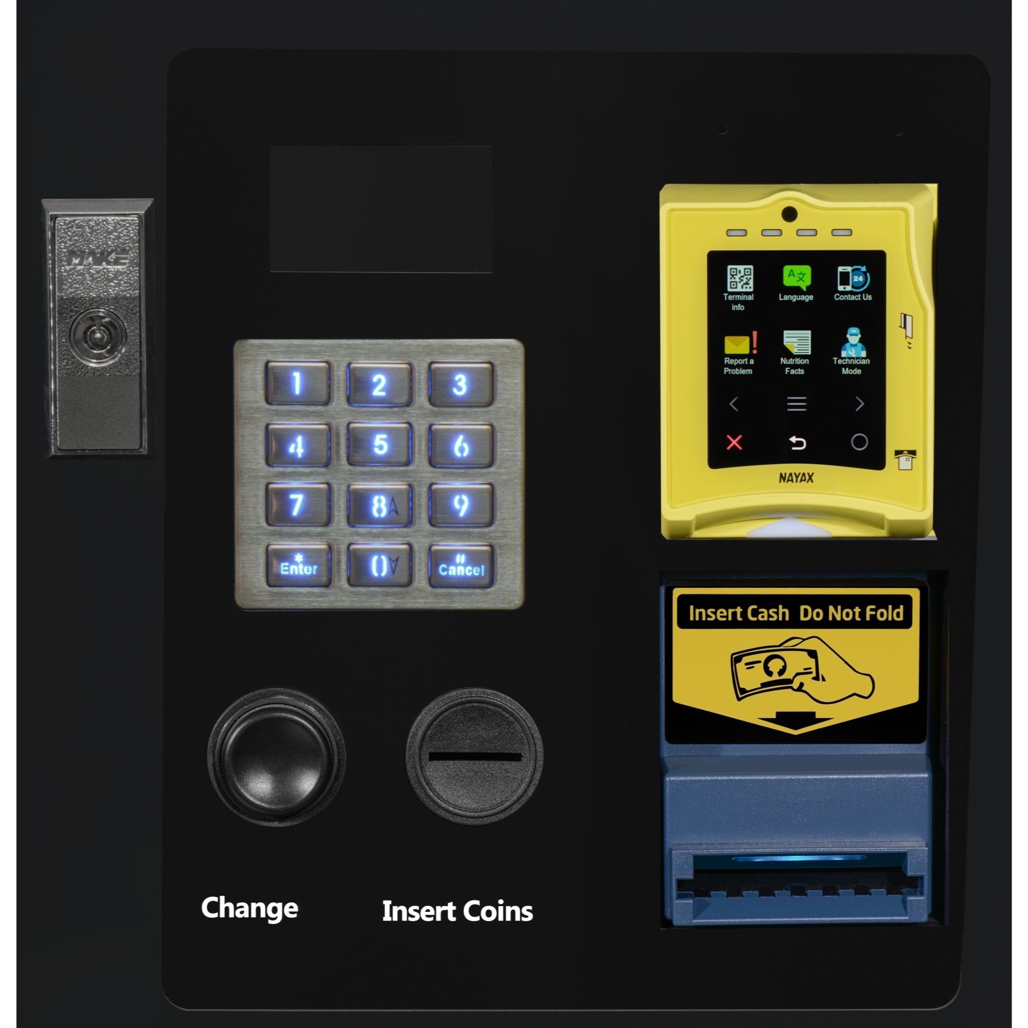 Refrigerated Snack and Drink Vending Machine with 60 Slots and 22 Inch Touch Screen with CC Reader and Coin/Bill Acceptor in Black