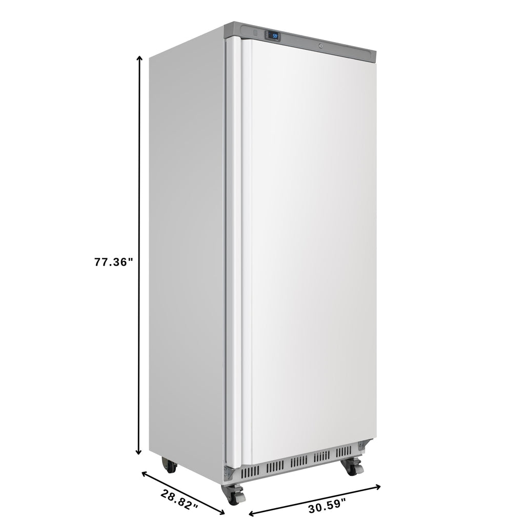 28 in. Commercial One Door Convertible Reach-In Refrigerator/Freezer with 25 Cu. Ft. Capacity in White, ETL Listed