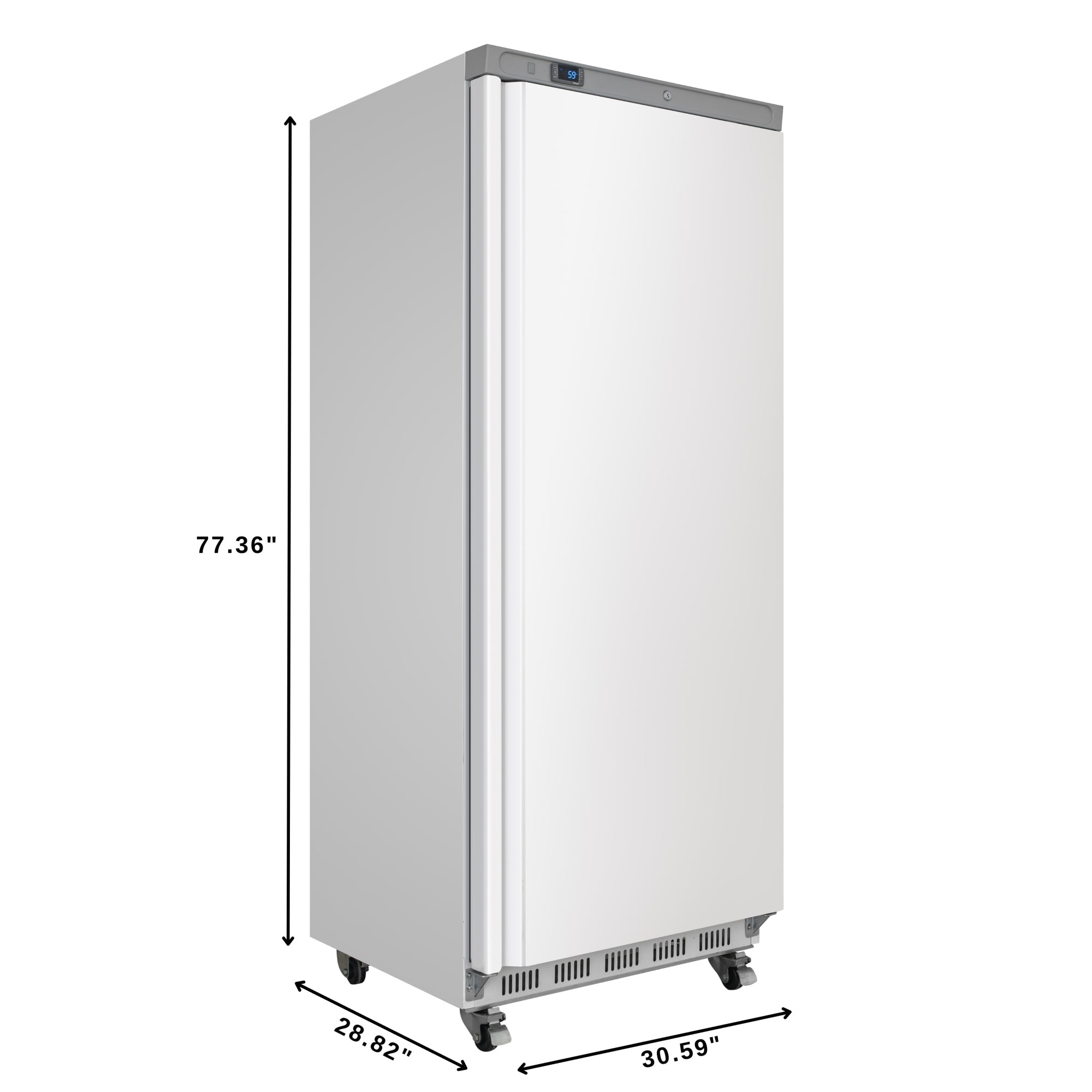 28 in. Commercial One Door Convertible Reach-In Refrigerator/Freezer with 25 Cu. Ft. Capacity in White, ETL Listed