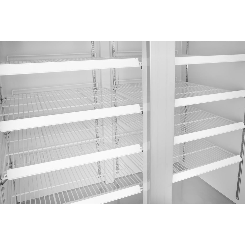 54 in. Commercial Two Glass Door Convertible Reach-In Refrigerator/Freezer with 49 Cu. Ft. Capacity in Stainless Steel, ETL Listed