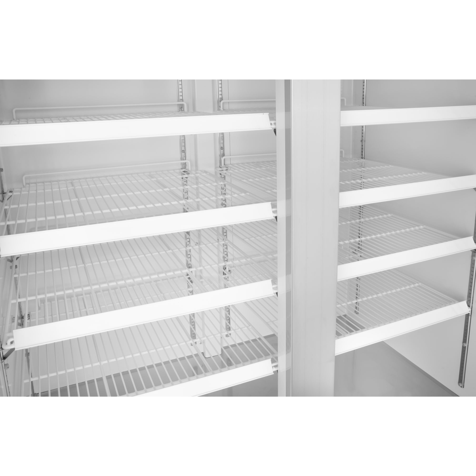 54 in. Commercial Two Glass Door Convertible Reach-In Refrigerator/Freezer with 49 Cu. Ft. Capacity in Stainless Steel, ETL Listed