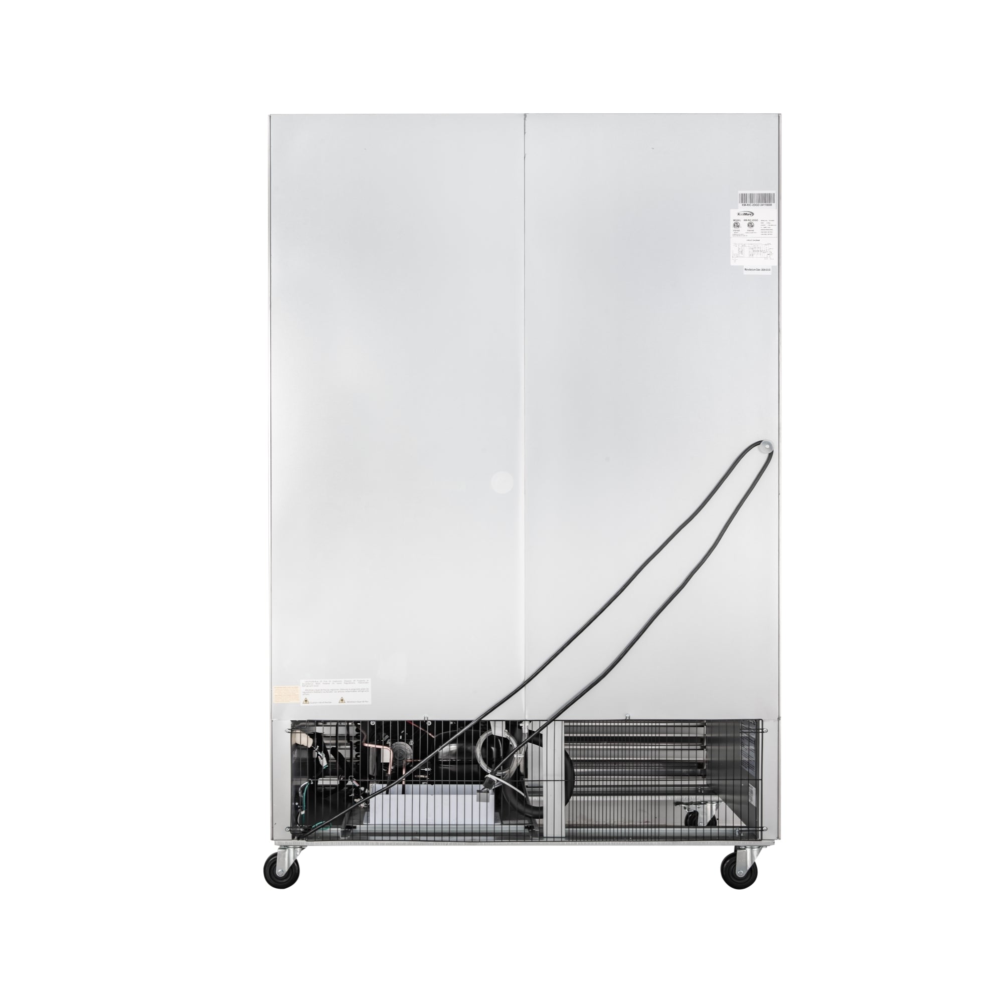 54 in. Commercial Two Glass Door Convertible Reach-In Refrigerator/Freezer with 49 Cu. Ft. Capacity in Stainless Steel, ETL Listed