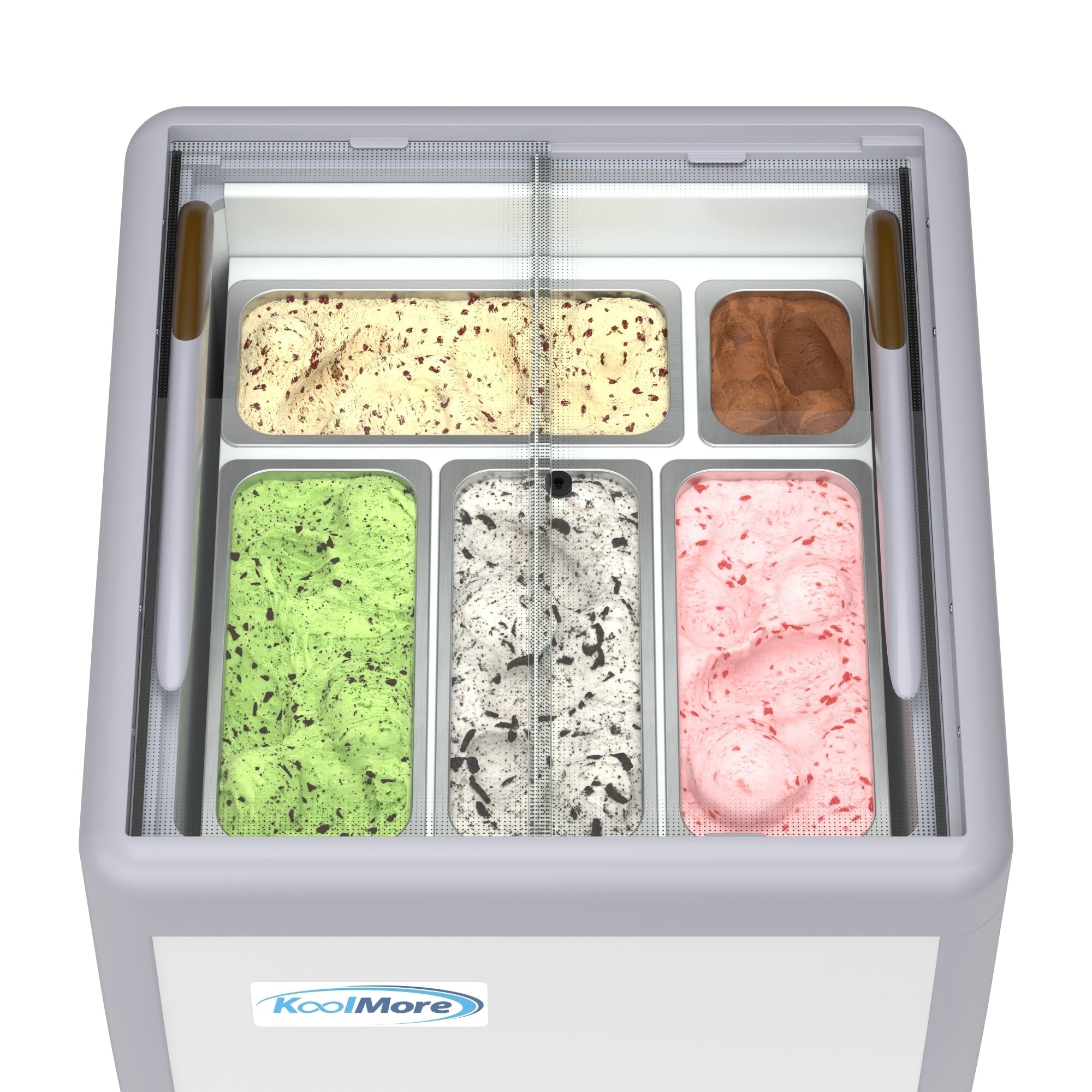 26 in. 5-Pan Gelato Dipping Cabinet Display Freezer with Sliding Glass Door, 6 cu. ft.