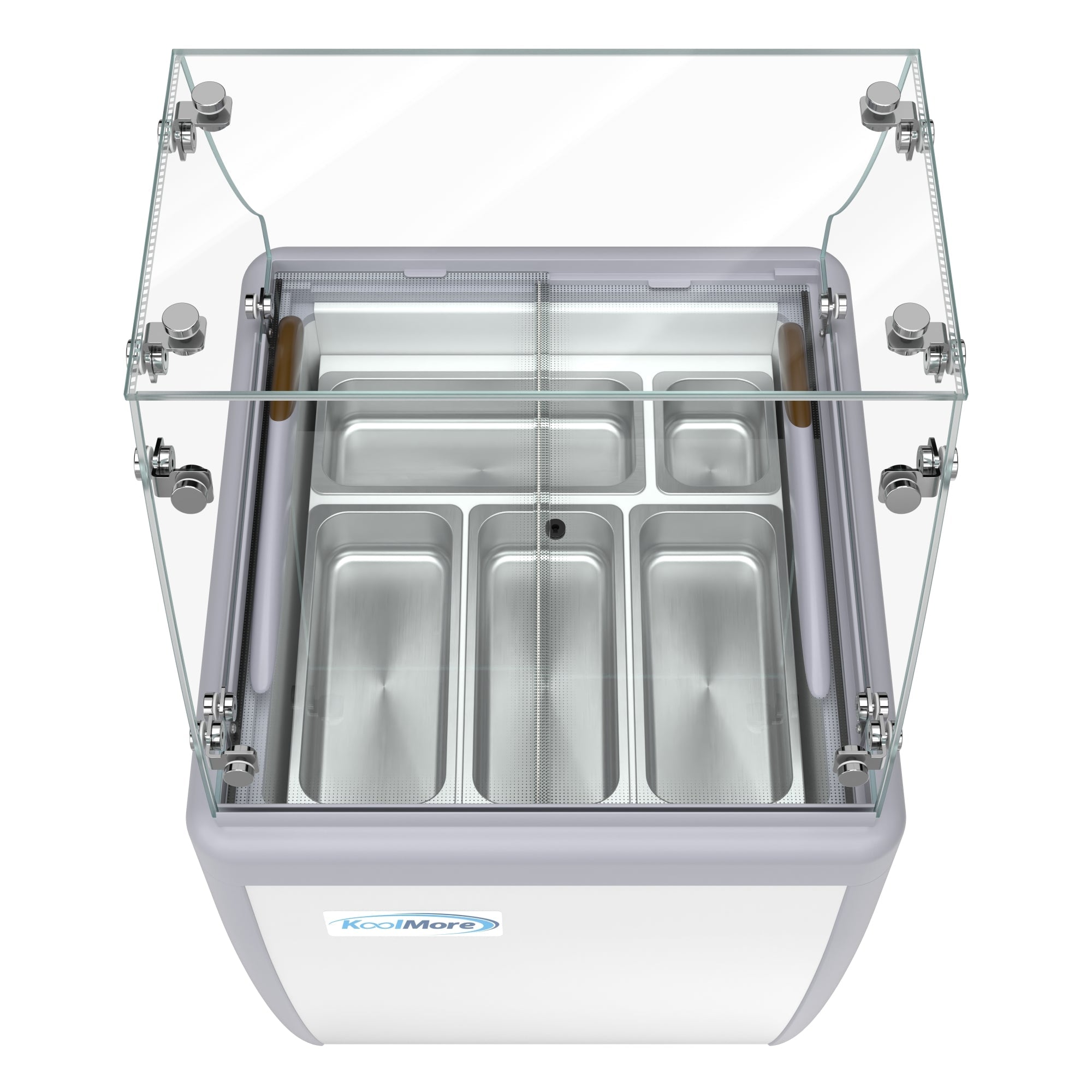 26 in. 5-Pan Gelato Dipping Cabinet Display Freezer with Sliding Glass Door and Sneeze Guard, 6 cu. ft.