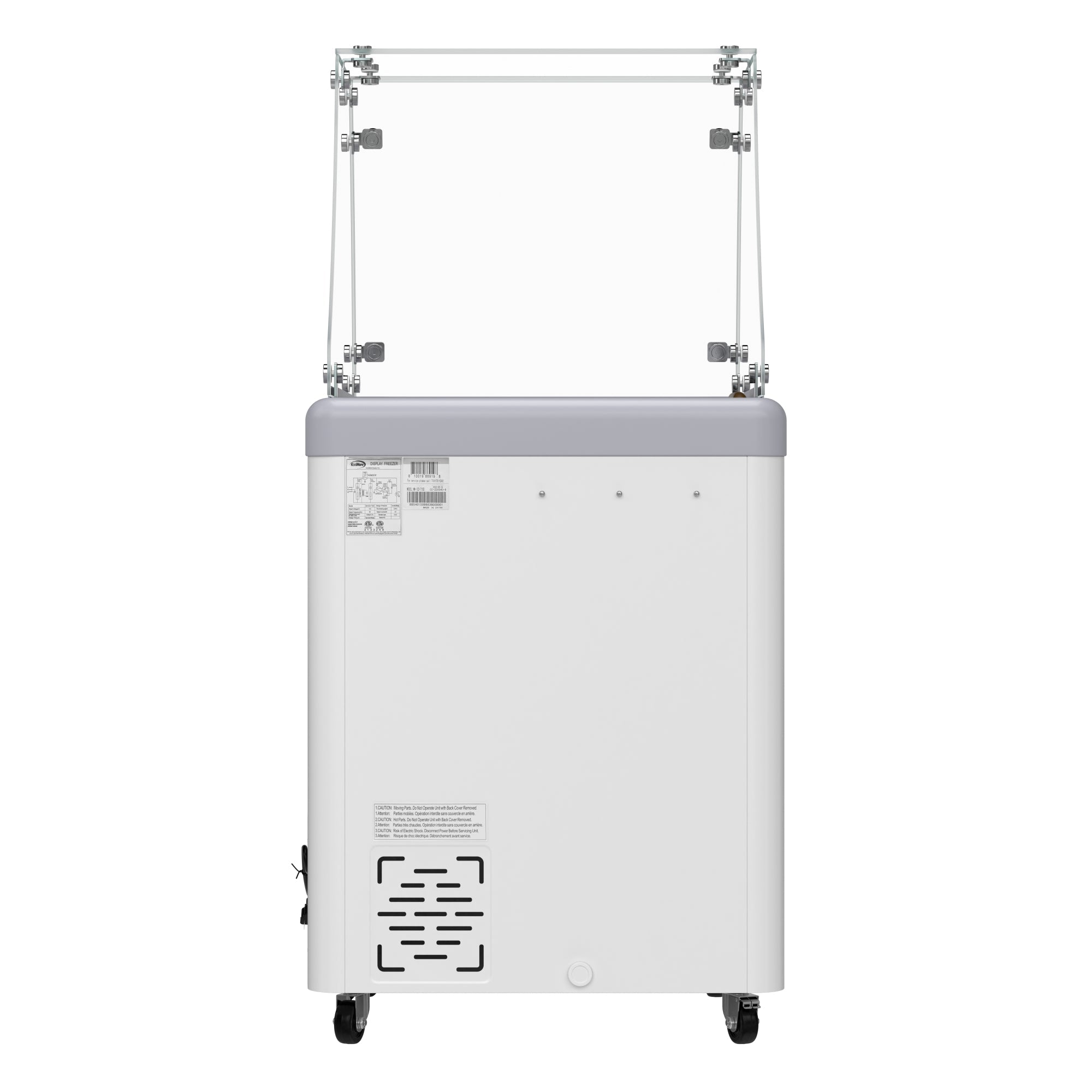 26 in. 5-Pan Gelato Dipping Cabinet Display Freezer with Sliding Glass Door and Sneeze Guard, 6 cu. ft.