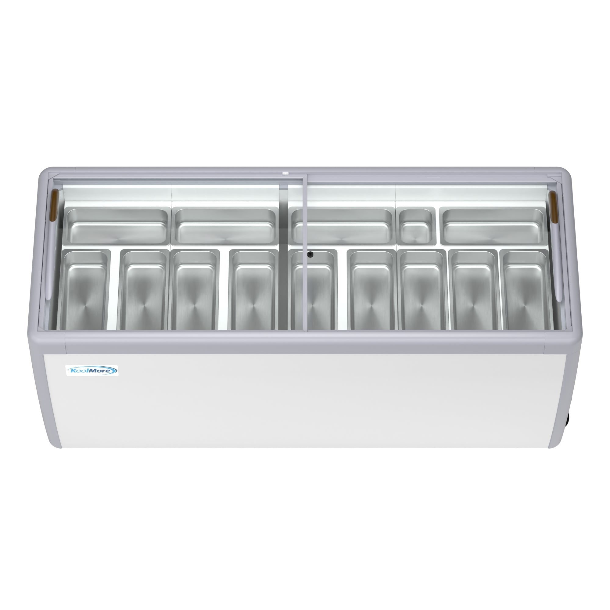 70 in. 14-Pan Gelato Dipping Cabinet Display Freezer with Sliding Glass Door, 20 cu. ft.