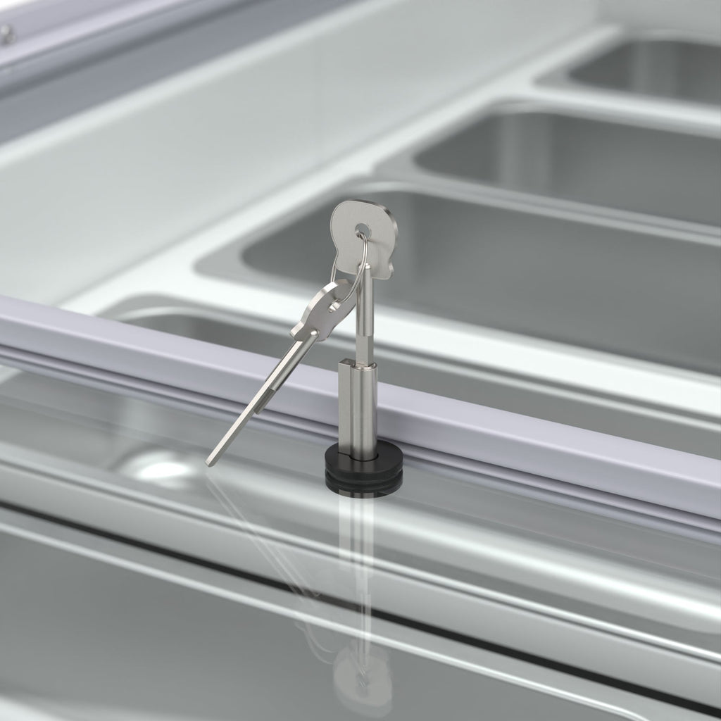 70 in. 14-Pan Gelato Dipping Cabinet Display Freezer with Sliding Glass Door and Sneeze Guard, 20 cu. ft.
