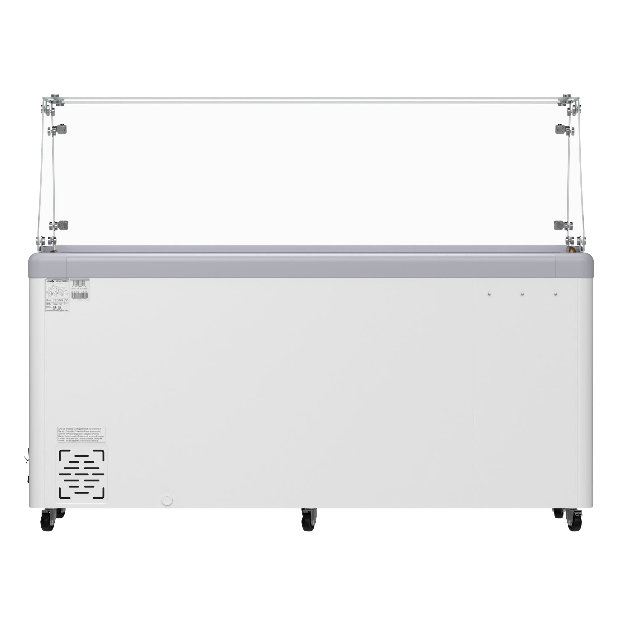 70 in. 14-Pan Gelato Dipping Cabinet Display Freezer with Sliding Glass Door and Sneeze Guard, 20 cu. ft.