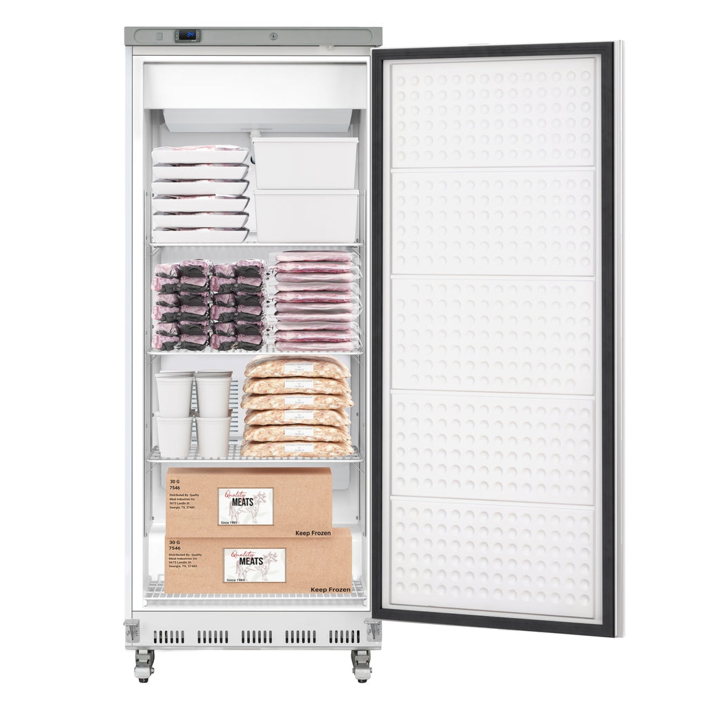 28 in. Commercial One Door Convertible Reach-In Refrigerator/Freezer with 25 Cu. Ft. Capacity in White, ETL Listed
