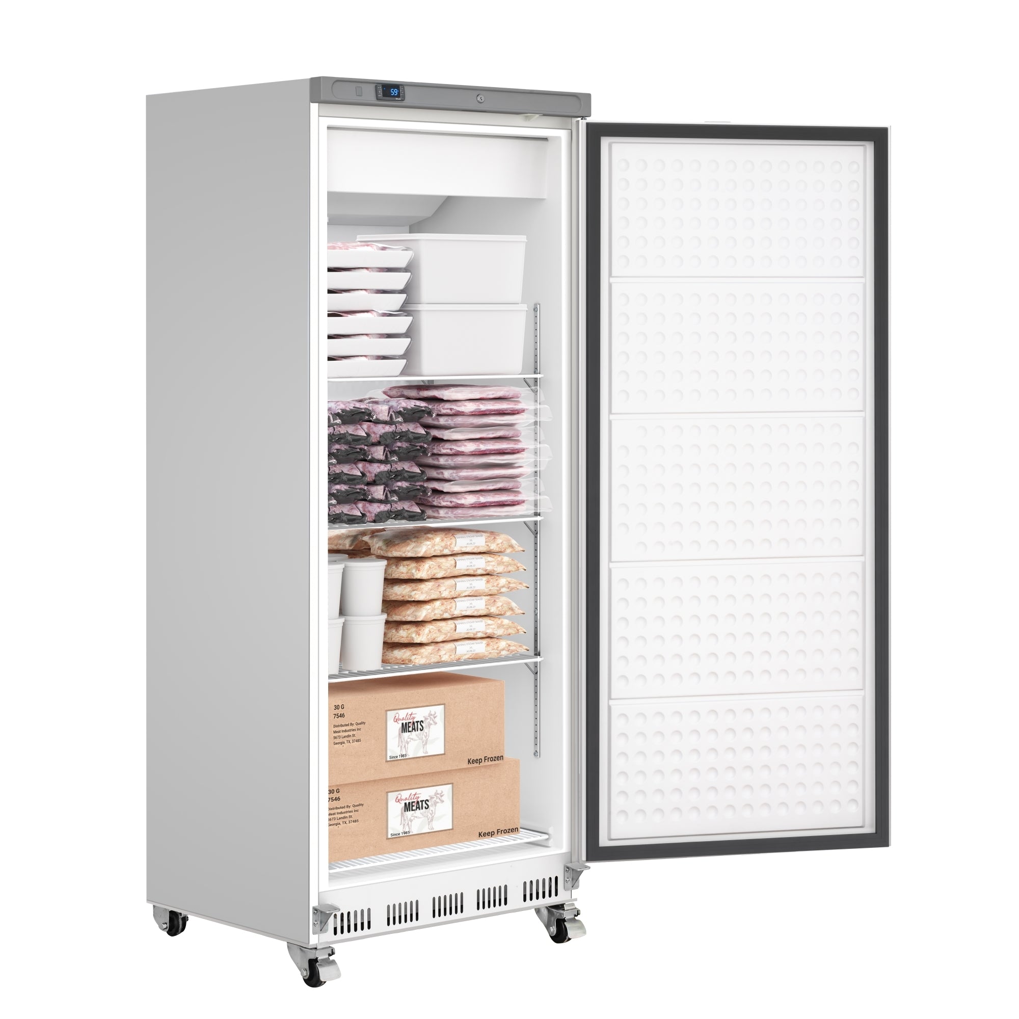 28 in. Commercial One Door Convertible Reach-In Refrigerator/Freezer with 25 Cu. Ft. Capacity in White, ETL Listed