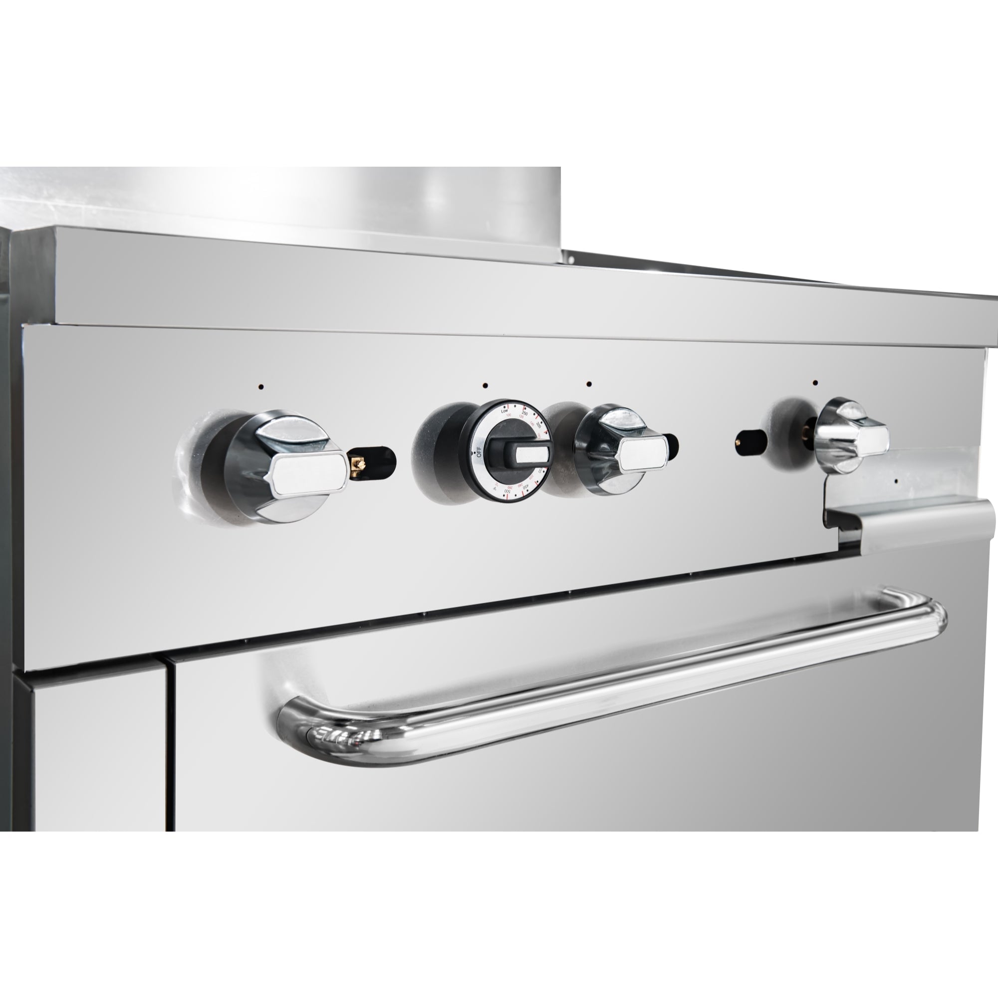 36 in. Commercial Oven with Griddle Top, 90000 BTU in Stainless-Steel