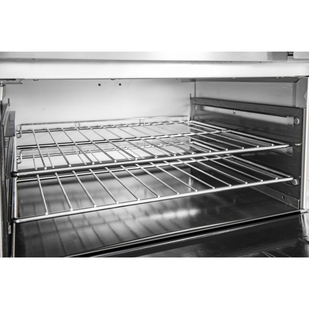 36 in. Commercial Oven with Griddle Top, 90000 BTU in Stainless-Steel