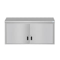 60 in. Kitchen Wall Cabinet with Hinged Doors and 2 shelves in Stainless-Steel