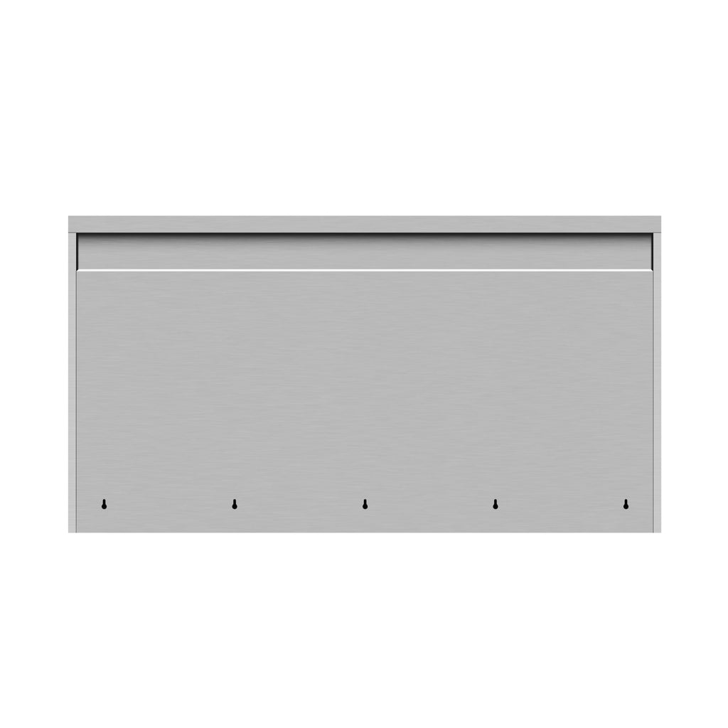 60 in. Kitchen Wall Cabinet with Hinged Doors and 2 shelves in Stainless-Steel